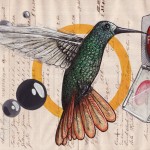 Open Fire_21x30_2017_tecnica mista su carta antica