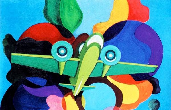 “Volando con Balbo e Marinetti”, il libro sull’aeropittura futurista U.L. Ronco, Aeropittura sfrecciante negli spazi, pagina ufficiale FB Museo del Futurismo Alberto Viviani Burali