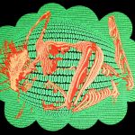 GIOVANNI MAROZZI, Digital-mente – Tecnica mista intreccio di filamenti -140x110cm