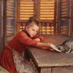 18. Longoni – Ragazzina col gatto