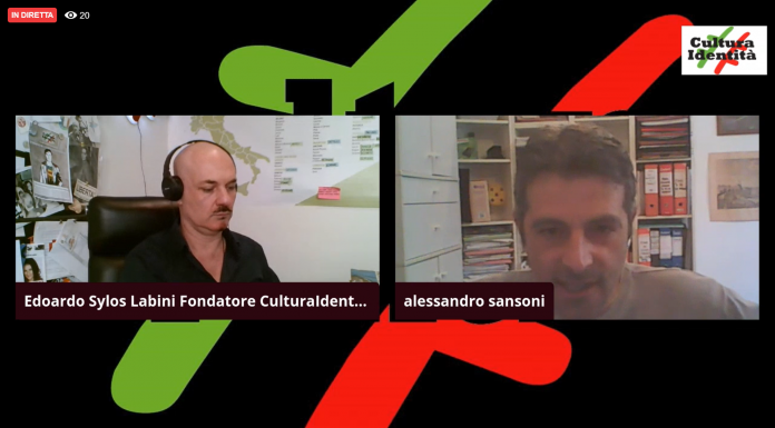 La diretta di CulturaIdentità: ospite Alessandro Sansoni