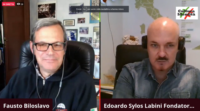 La diretta di CulturaIdentità: Sylos Labini-Fausto Biloslavo