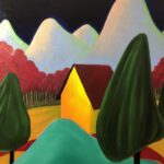 L’ultima luce del giorno sulle colline azzurre – 2023 – cm 80 x 60