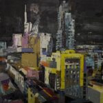 Marina Previtali, Porta Nuova, olio su tela, cm. 150×150, 2024