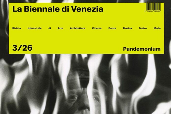Copertina di Pandemonium, numero 3/2026 della Rivista della Biennale di Venezia - Emanuele Beluffi