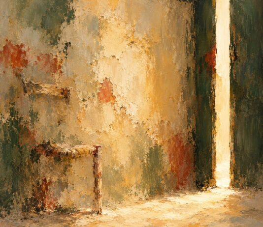 La bellezza delle cose abbandonate dipinto di Karam Cannarella.